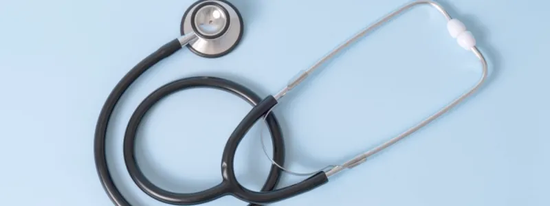 Stethoscope on a blue background.